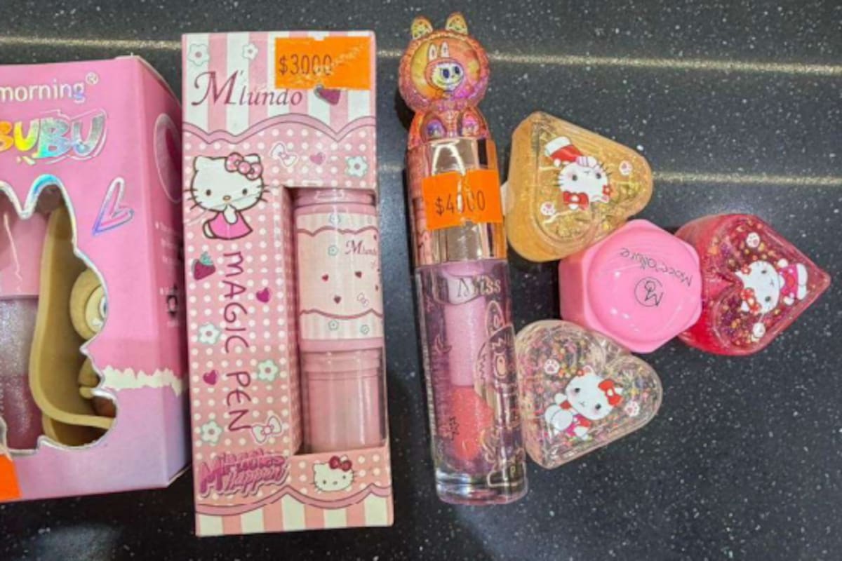 Alerta Anmat: prohibieron la venta de cosméticos infantiles truchos con Hello Kitty y Labubu