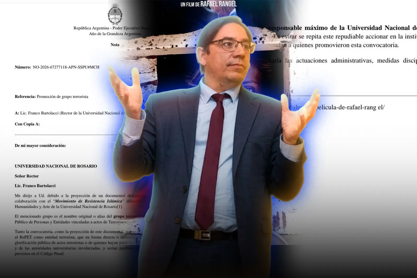 Escándalo en la UNR: el Gobierno exige sanciones por un evento que vincula a la universidad con Hamás