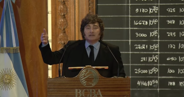Milei en la Bolsa: “Los que se oponen a la propiedad privada son enemigos del progreso”