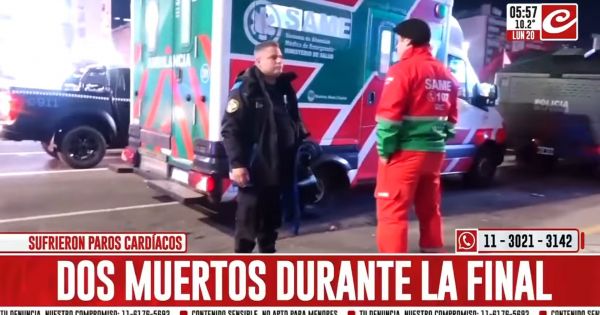 Tragedia en la final: dos muertos por paro cardíaco en pleno Argentina vs. España