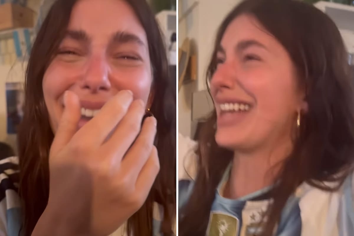 Camila Morrone se quebró en llanto tras el triunfo de Argentina: “No lo puedo creer”