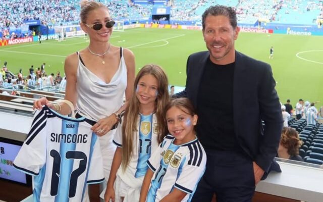 Cholo Simeone desata la locura en Miami: bailó cumbia con su hija y se robó el show en el Mundial