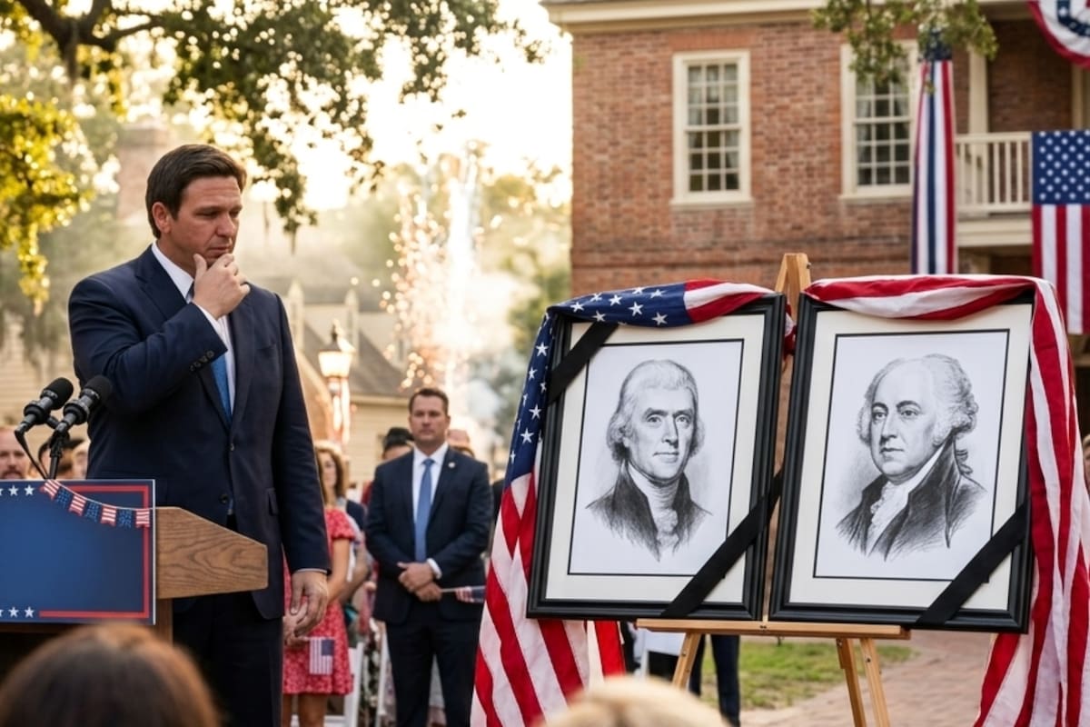 Ron DeSantis recordó la macabra coincidencia del 4 de julio: dos presidentes muertos el mismo día