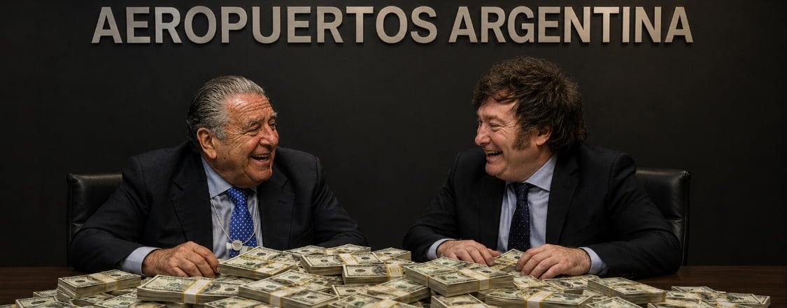 El negocio blindado de Milei: aeropuertos para su ex jefe, con un borrador manchado por el narco