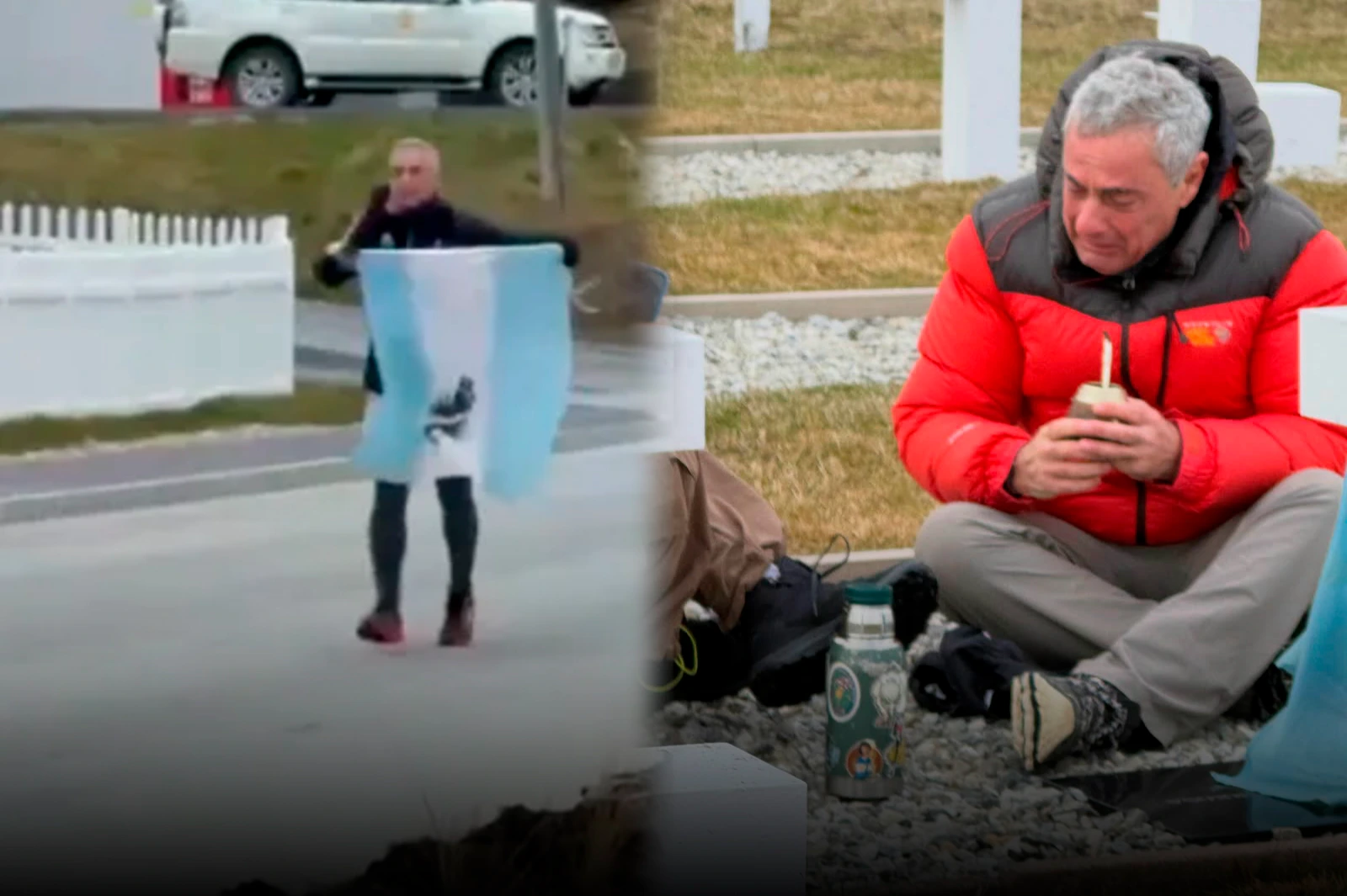 Veterano de Malvinas viajó a las islas y homenajeó a caídos; Cancillería protestó por buque británico